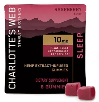 Charlotte's Web Gummy Sleep 10mg CBD  Raspberry 6ct