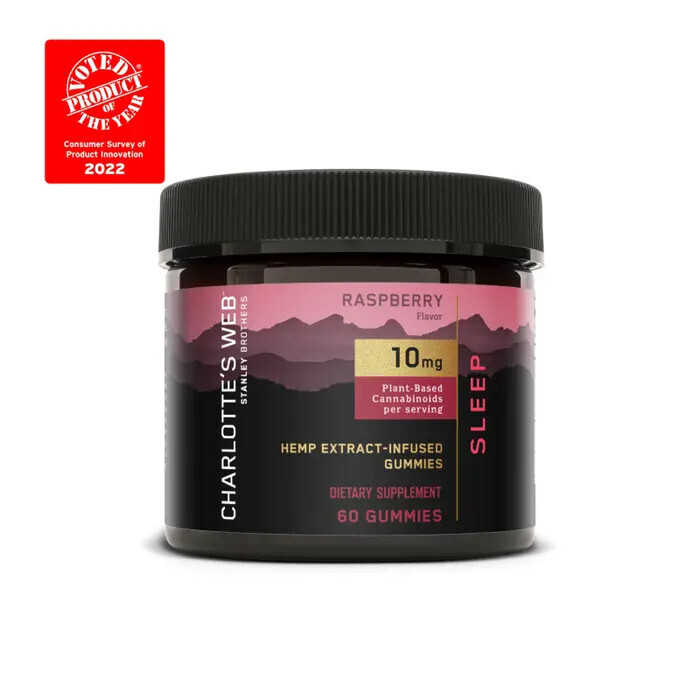 Charlotte&#39;s Web Gummy Sleep 10mg CBD  Raspberry 60ct