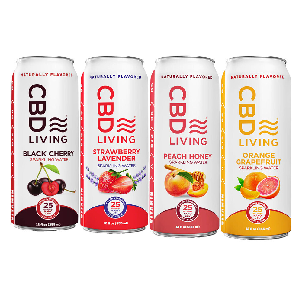 CBD Living Sparkling Water 120z 25mg