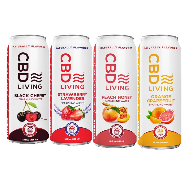 CBD Living Sparkling Water 120z 25mg