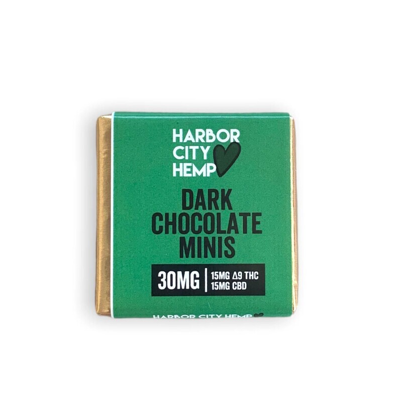 Harbor City Hemp Delta 9 Chocolate Dark Mini 15mg D9 15mg CBD