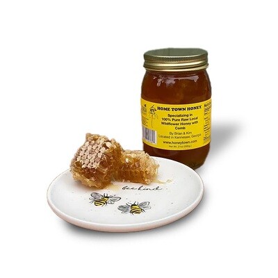Home Town Honey 21oz w/ Comb Local Raw