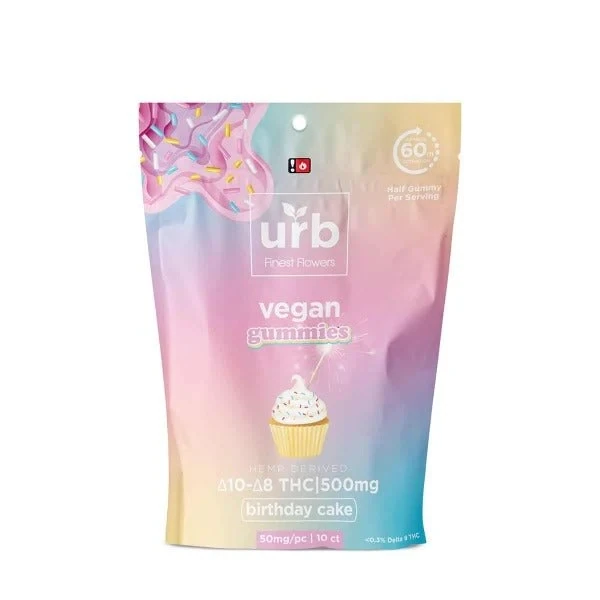 Urb Vegan Gummy 500 mg 10 ct Delta 8 &amp; 10 