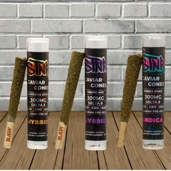 STNR Caviar Cones 1.5g Delta 8 CBD CBG Kief