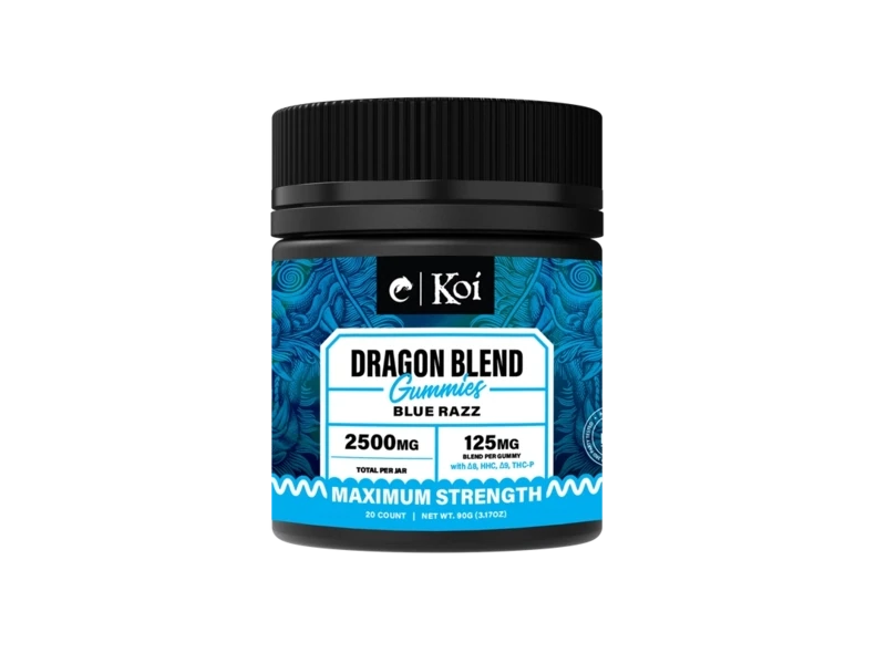 Koi Dragon Blend Gummies 20ct D8 D9 HHC THCP 2500mg