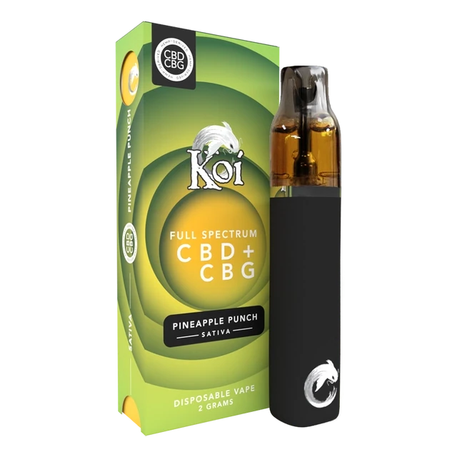 Koi CBD Vape Disposable Sativa Pineapple Punch CBD/CBG 2g