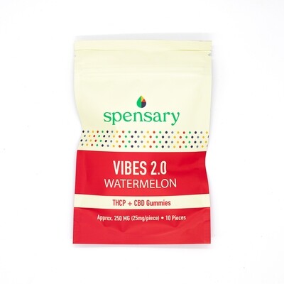 Spensary Vibes 2.0 Gummies 10ct 1mg THCP 12mg Delta 9 25mg CBD Watermelon
