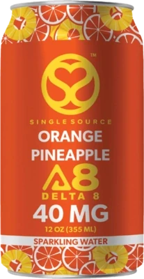 Single Source Delta 8 Sparkling Water 12oz 40mg Orange Pineapple (Single)