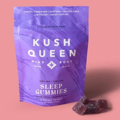 Kush Queen RX Gummies Sleep 30ct 900 mg 450 mg CBN + 450 mg CBD