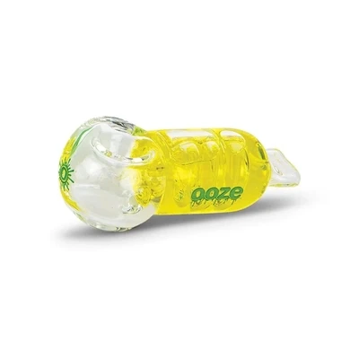 Ooze Cryo Freezable Glycerin Glass Hand Pipe, Color: Yellow