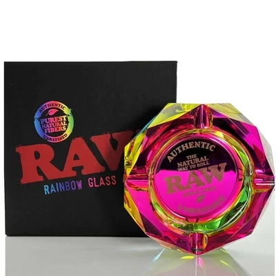 Raw Rainbow Glass Tray Ashtray