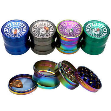 Crushers Concave Body Dice 4-piece Grinder Assorted Colors