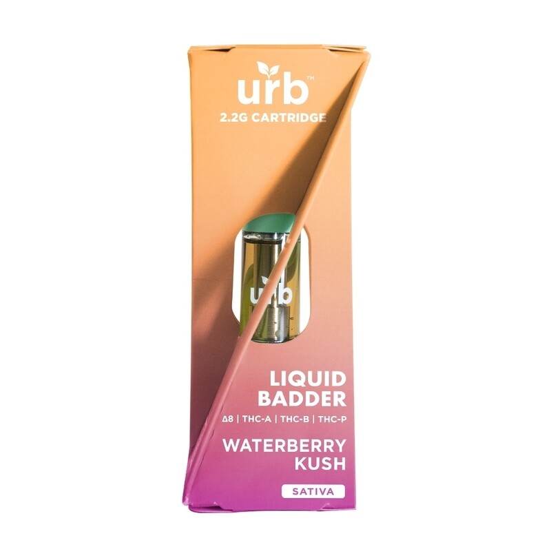 Urb Liquid Badder Cartridge 2.2ml, Strain: Waterberry Kush (Sativa)