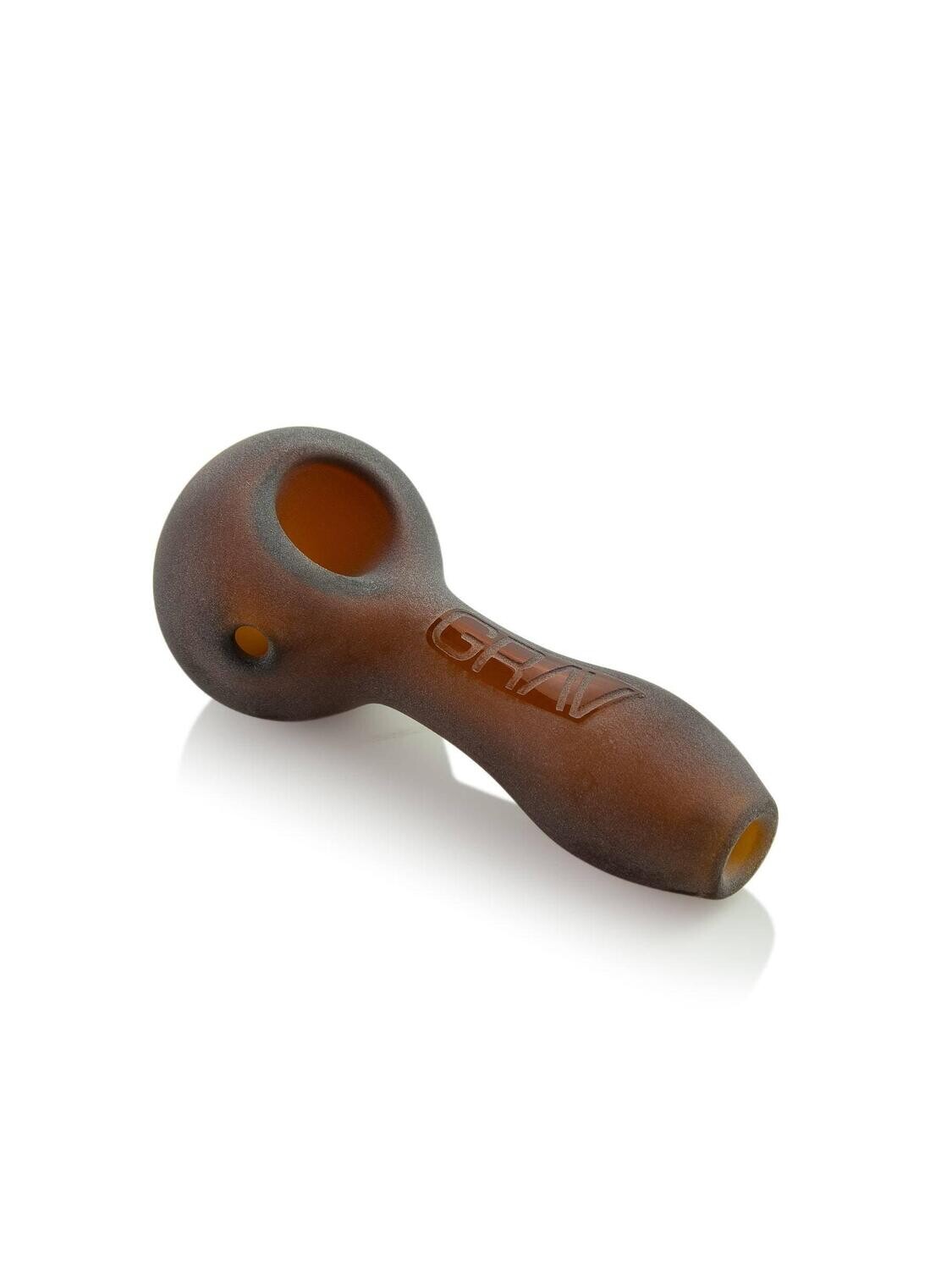 GRAV Sandblasted Spoon Hand Pipe, Color: Amber