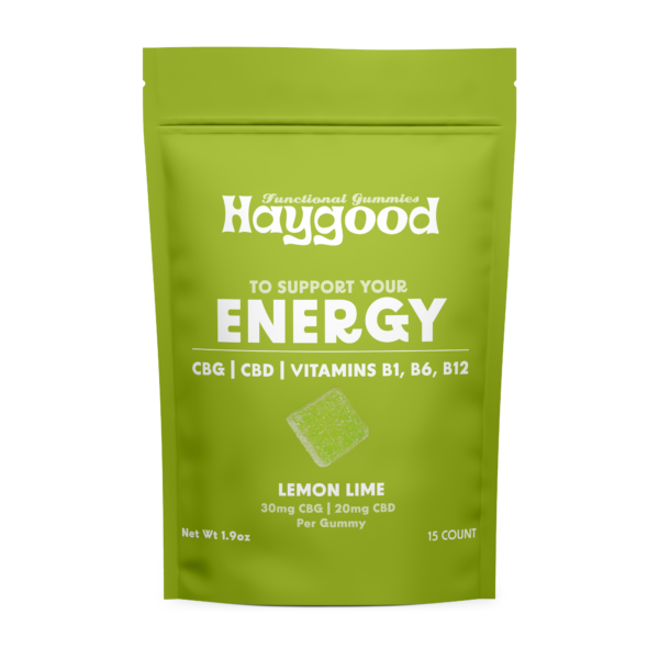 Haygood Farms Energy Gummy 15ct 30mg CBG 20mg CBD B1 B6 B12