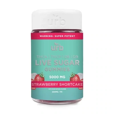 Urb Live Sugar Gummies THCa THCp D8 D9 5000mg 25ct