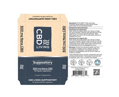 Supositorios CBD Living 500mg