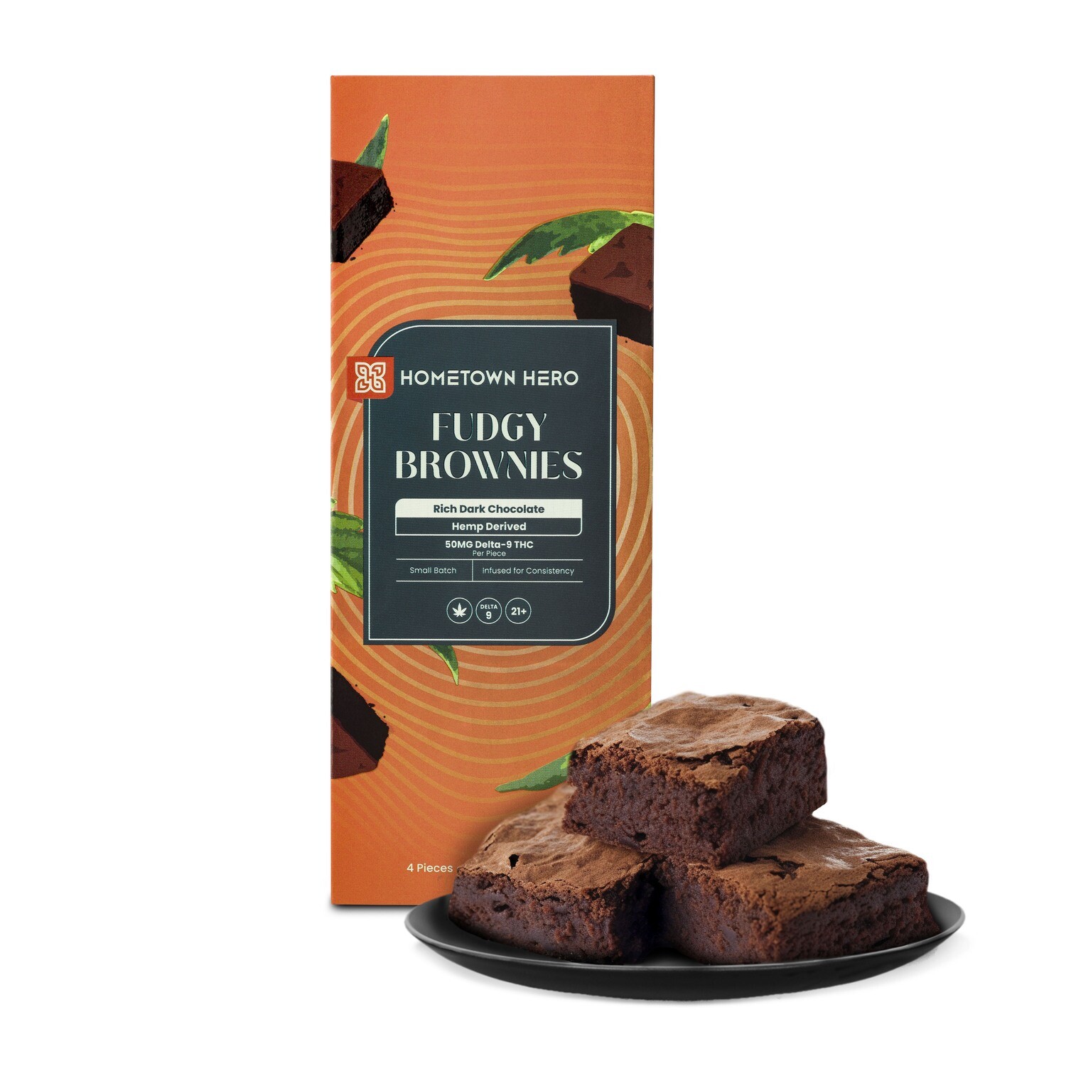 Hometown Hero Fudgy Brownie Delta 9 200mg 4ct