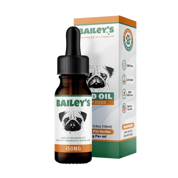 Bailey&#39;s CBD Oil for Dogs 15ml 150mg