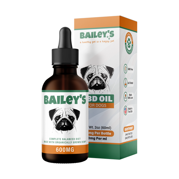 Bailey&#39;s CBD Oil for Dogs 60ml 600mg