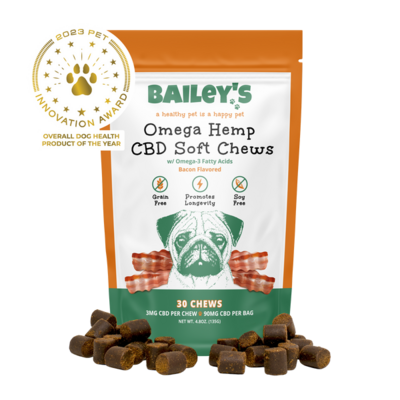 Bailey's CBD Small/Medium Breed Dog Soft Chews 30ct 90mg