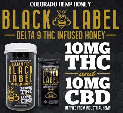 Colorado Hemp Honey Black Label 10mg CBD 10mg Delta 9