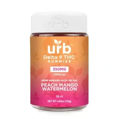 Urb Delta 9 Gummy 350mg 35ct, Flavor: Peach Mango Watermelon