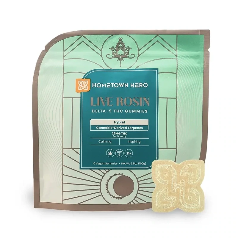 Hometown Hero D9 Live Rosin Absolute Gummies 25mg 10ct