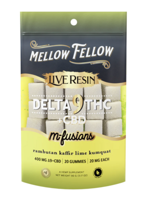 Mellow Fellow Live Resin M-Fusion Gummy 400mg D9 20ct