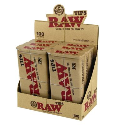 Raw Pre-Rolled Tips in Tin 100pk