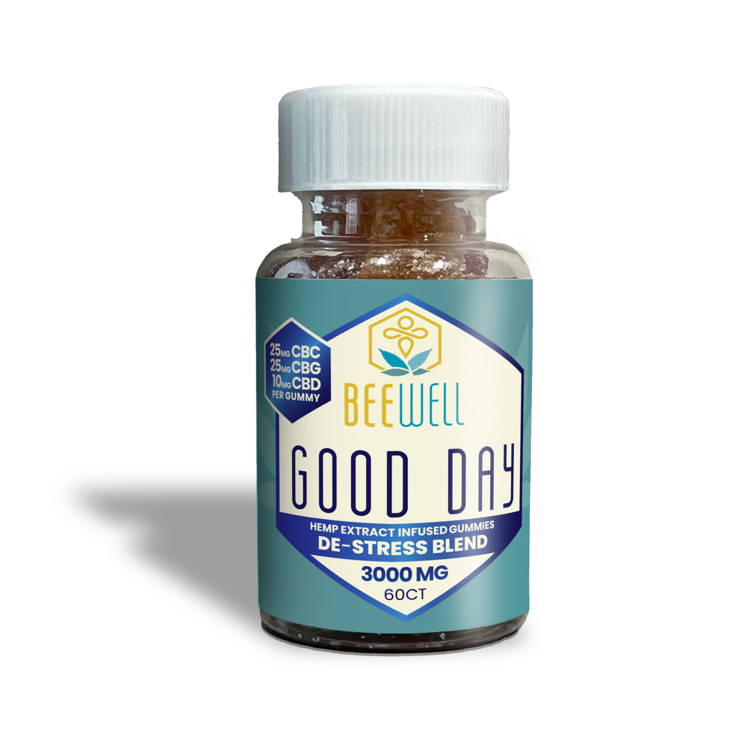 Bee Well CBD Good Day Gummies (CBC, CBG, CBD) 60ct 3000mg