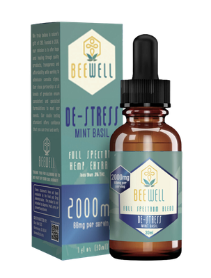 Bee Well CBD De-Stress Tincture 2000mg