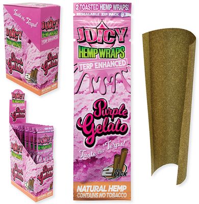 Juicy Terp Enhanced Hemp Wrap 2ct, Flavor: Purple Gelato