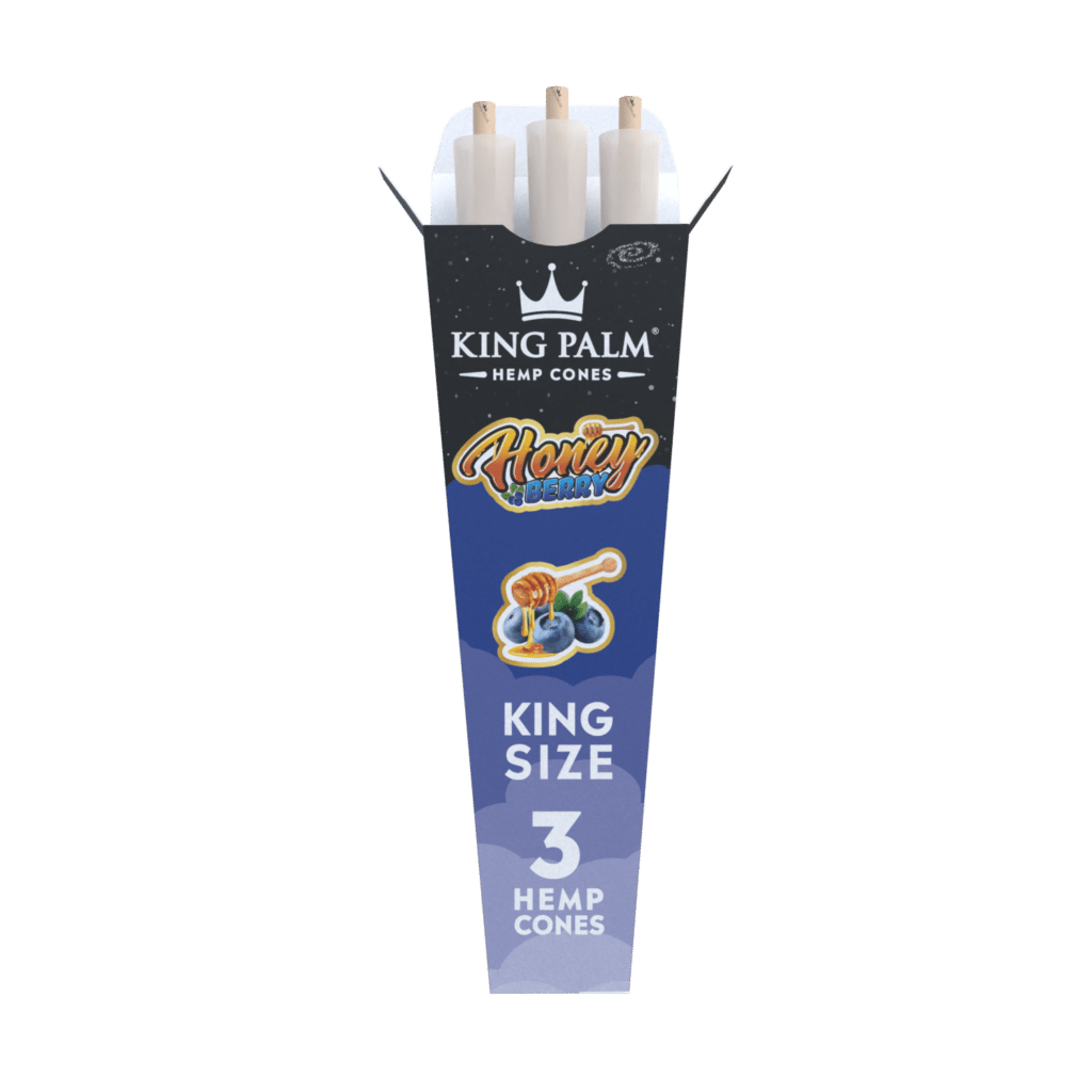 King Palm Cones King Size 3ct, Flavor: Honey Berry