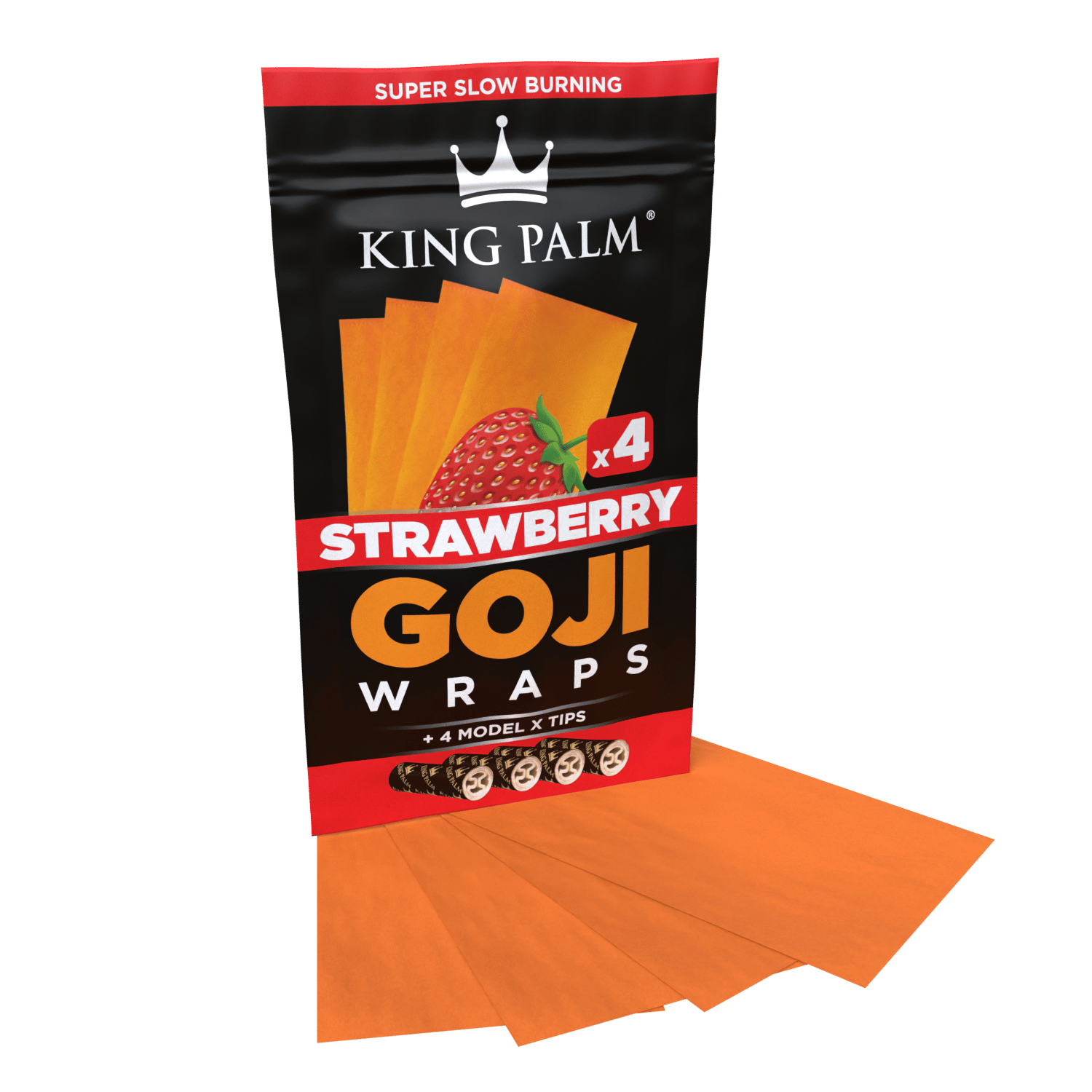 King Palm Exotic Goji Wraps, Flavor: Strawberry