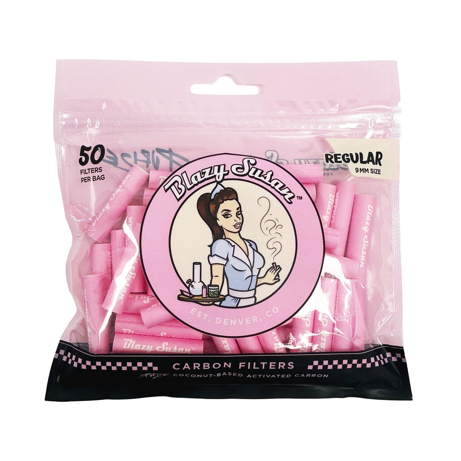 Blazy Susan Charcoal Tip 9mm 10ct, Color: Pink