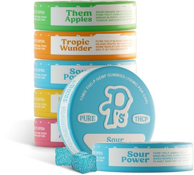 Pushin&#39; P&#39;s Gummies THCp 100mg 10ct Tin