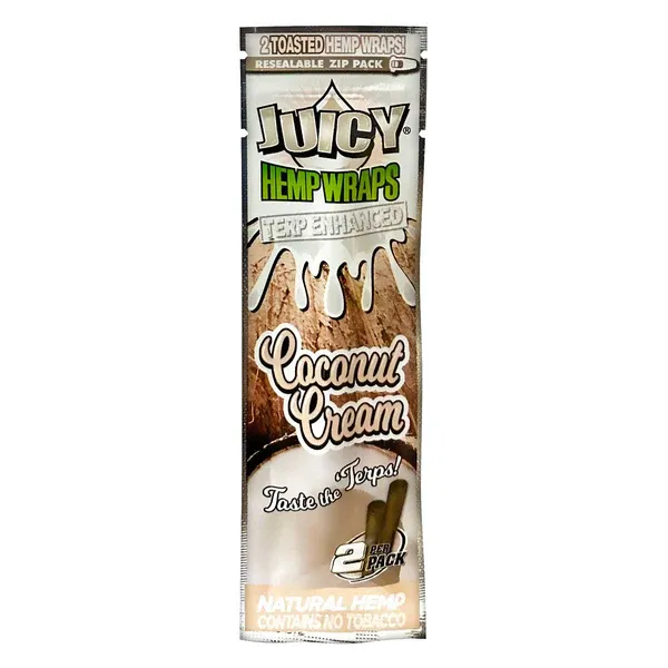 Juicy Terp Enhanced Hemp Wrap 2ct Coconut Cream