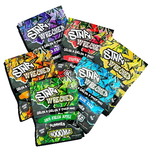 STNR Wrecked Gummies D8, D9, THCP, HHC 4000mg 5ct