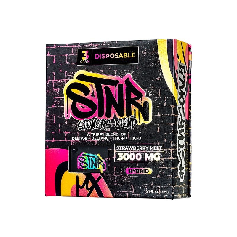 STNR Stoner Blend Disposable 3g Delta 8 Delta 10 THC-P THC-B Strawberry Melt (Hybrid)