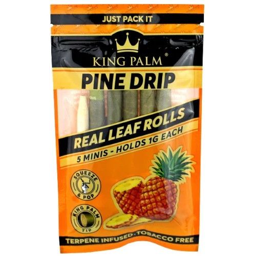 King Palm Mini Real Leaf Rolls 5ct Pine Drip