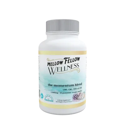 Mellow Fellow Wellness Gummies 30ct Jar, Formula: Energy Blend 1500mg