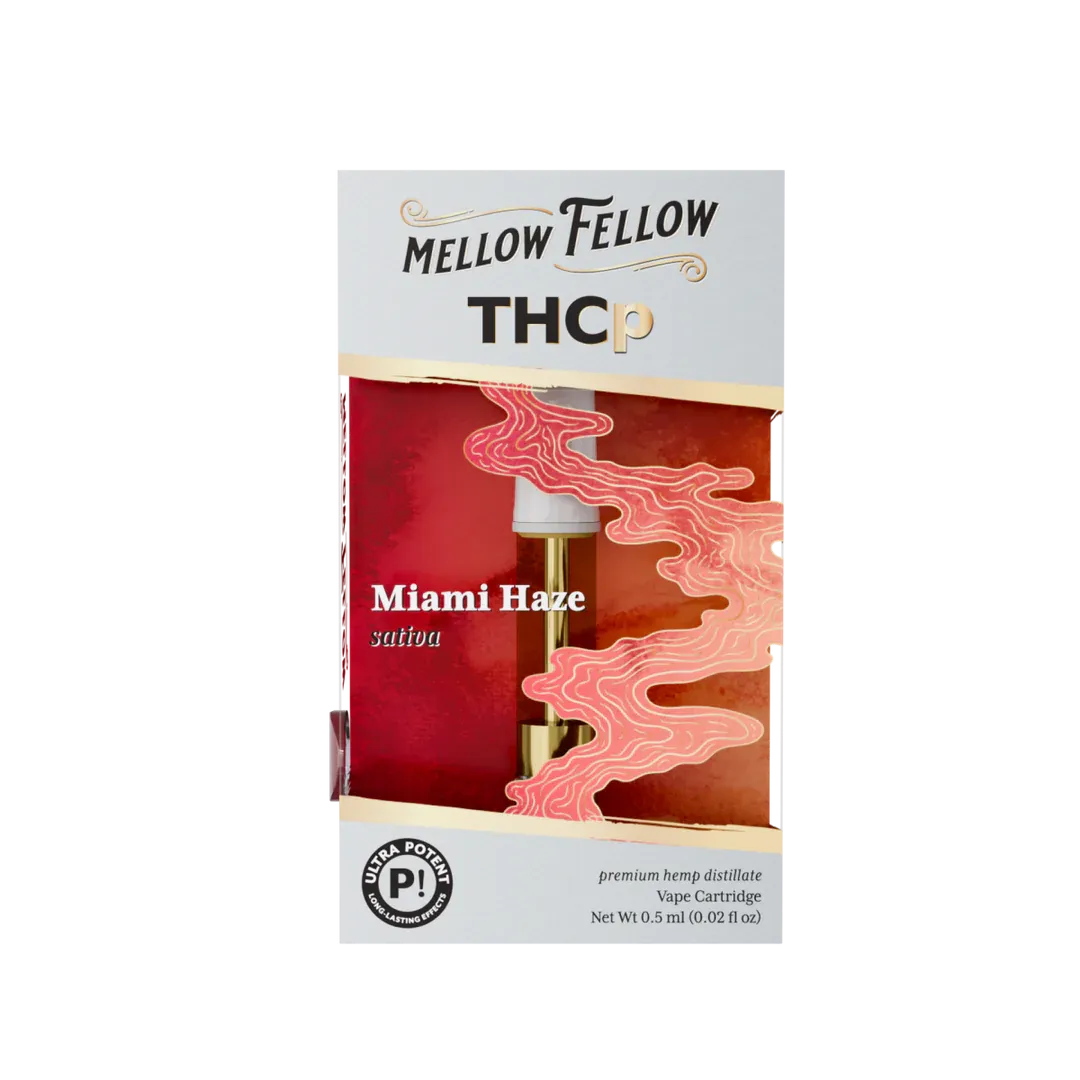 Mellow Fellow THCp Cartridge .5ml, Flavor: Miami Haze (Sativa)