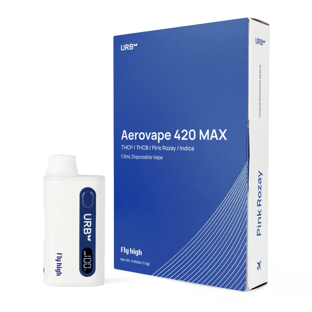 URB Aerovape 420 MAX 1.5ml, Flavor: Pink Rozay (Indica Relax)