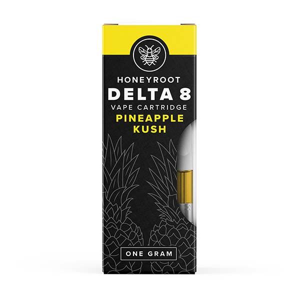 Honeyroot Wellness Delta 8 Cartridge 1g, Strain: Hybrid Pineapple Kush