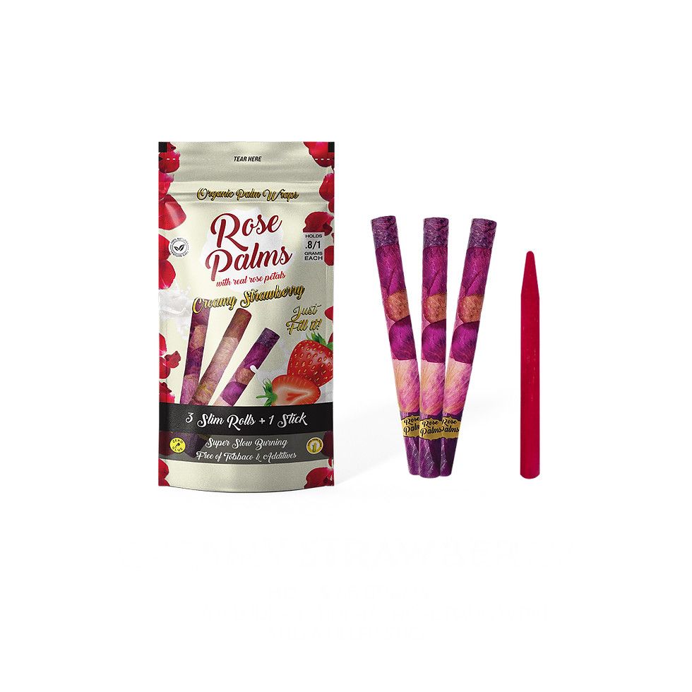 Rose Palms Rose Wrap - Slim, Flavor: Creamy Strawberry
