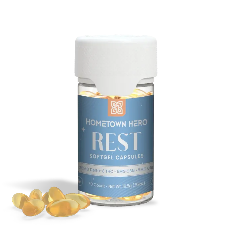 Hometown Hero Fast- Onset Rest D8 CBN CBD Softgel 30ct