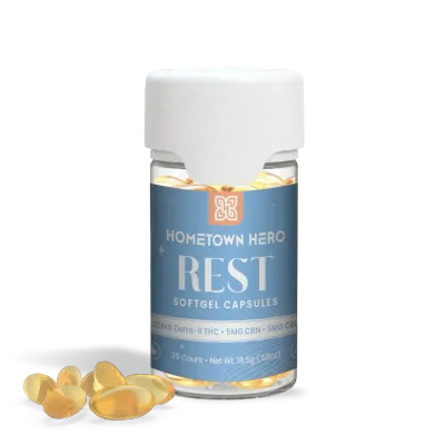 Hometown Hero Fast- Onset Rest D8 CBN CBD Softgel 30ct