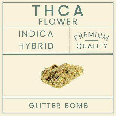 Bee Well THCa Flower Indica Hybrid Glitter Bomb 28.34%