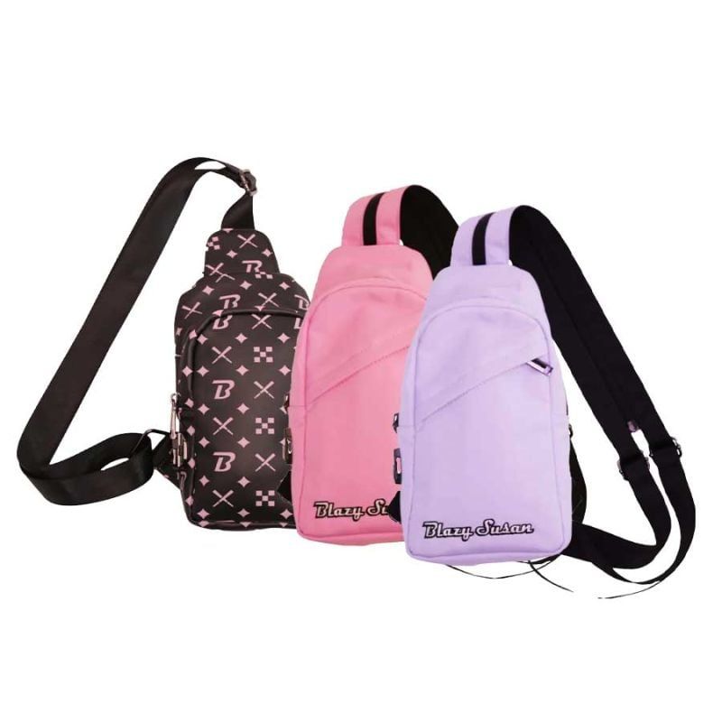 Blazy Susan Canvas Crossbody Bag Smell Proof Lockable 14.75 x 7.75